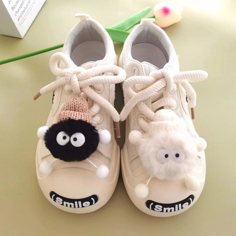 Shoelace Doll Plush DIY Accessories Briquette Shoe Flower Shoe Strap Buckle Decoration Little Doll Black Briquette Elf Shoe Buckle