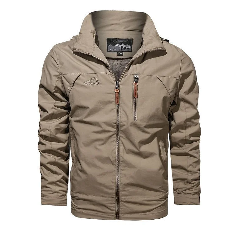 Tactics Style Men Outdoor Windproof Coat Men Casual Jacket Spring and Autumn plus Size Jacket Men Outdoor Hooded