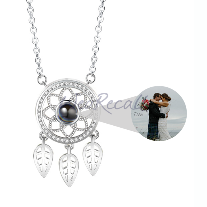 New Viral Dreamcatcher Projector Picture Custom Personalized Photo Necklace wetirmss