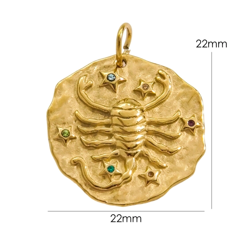 3 Pieces 304 Stainless Steel Rhinestones Constellation Pendant