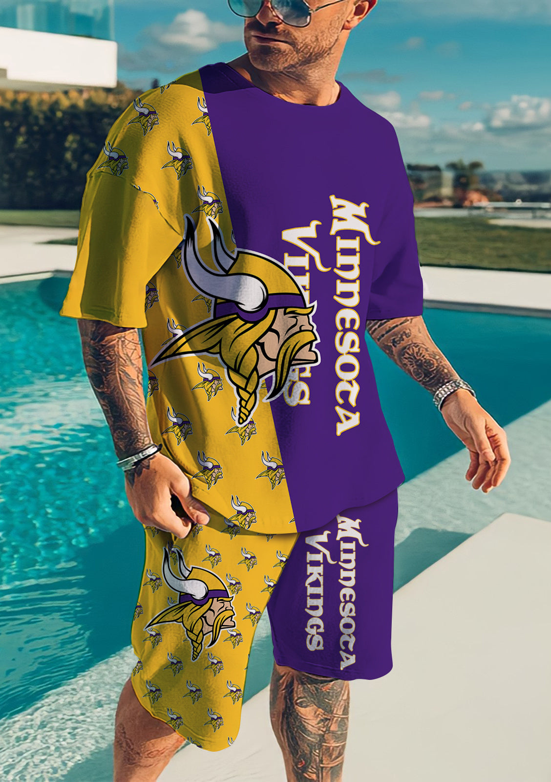 Minnesota Vikings Limited Edition Top And Shorts Two-Piece Suits