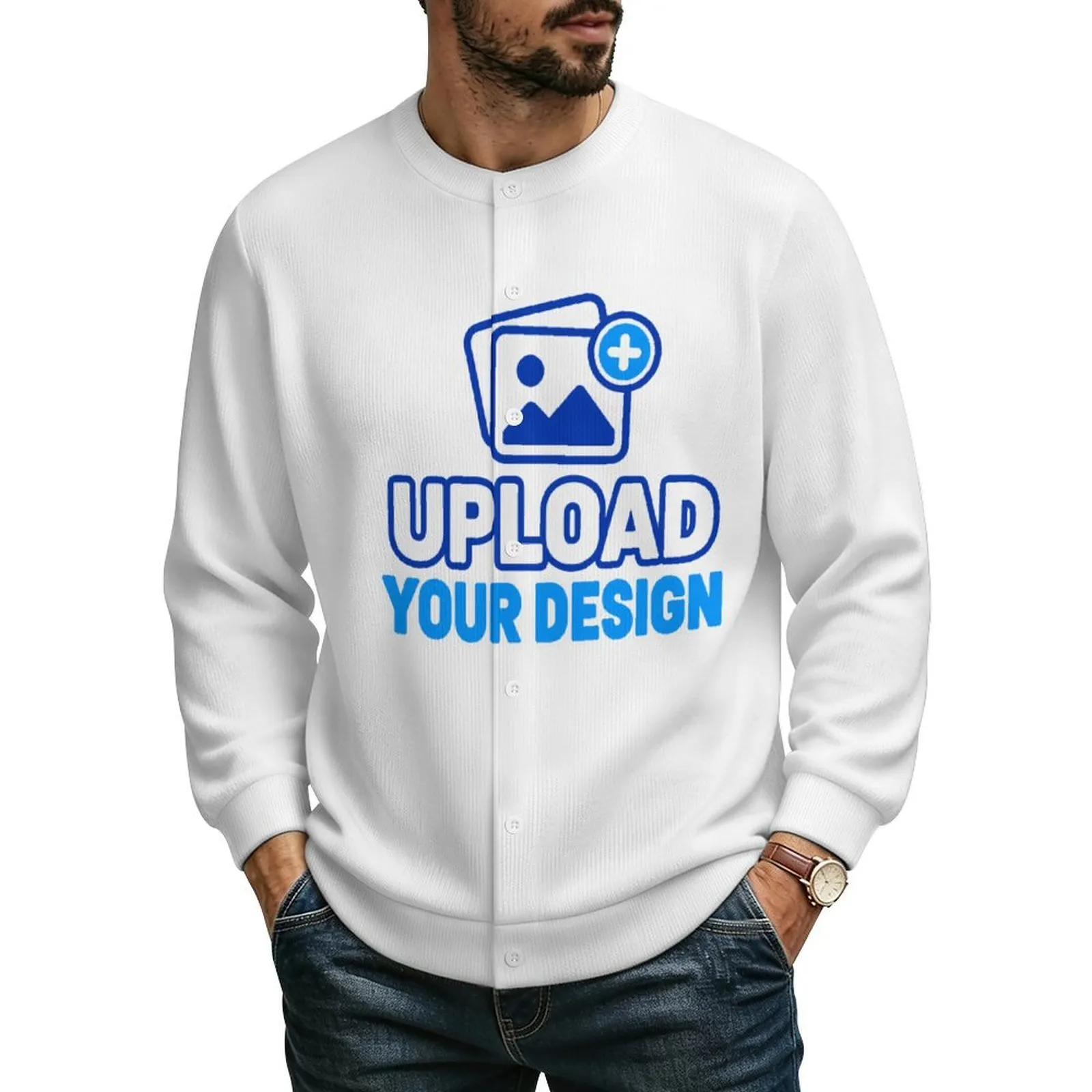 Men's Cardigan custom product view 8