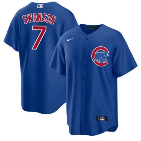 Youth Chicago Cubs #7 Dansby Swanson Royal Cool Base Stitched Baseball Jersey