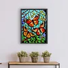 Peinture Sur Verre Papillon Compl&egrave;te Rond Diamant Peinture 30X40CM