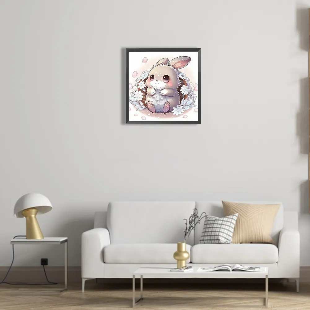 Full Round Diamond Painting 30*30cm - Rabbit