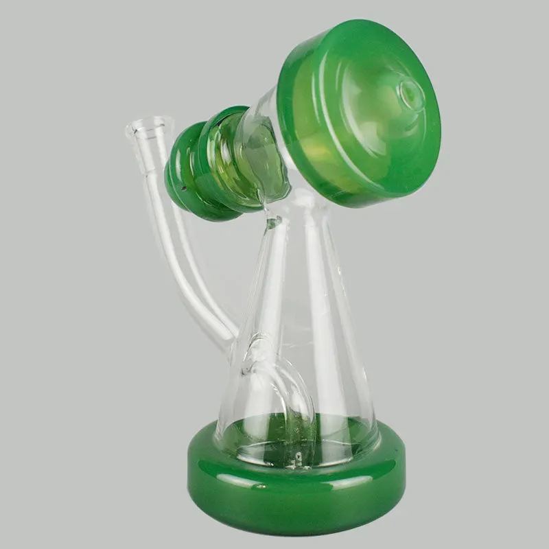 8 Inches Tall Telescope Shape Glass Hookah with 14mm Male Bowl
