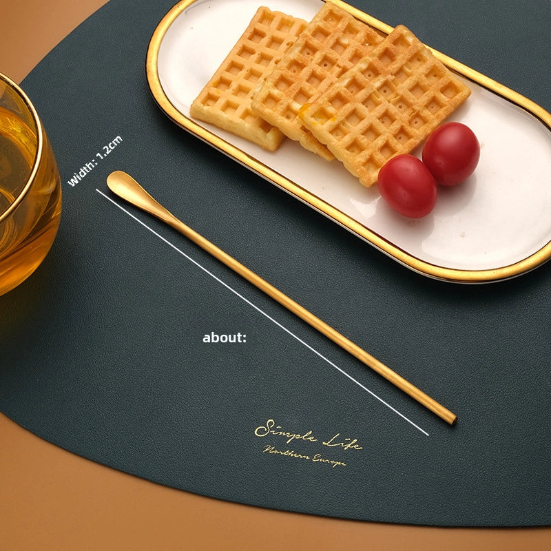 Japanese-style 304 Stainless Steel Long Handle Fruit Fork Coffee Mixing Spoon Small Spoon Dessert Ice Spoon Spoon Stir Stick