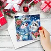 6pcs Diamond Painting Xmas Snowman Greeting Cards Congratulations Cards & Gifts