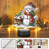 Acryl Weihnachten Schneemann doppelseitig - 5d DIY Bastellampe