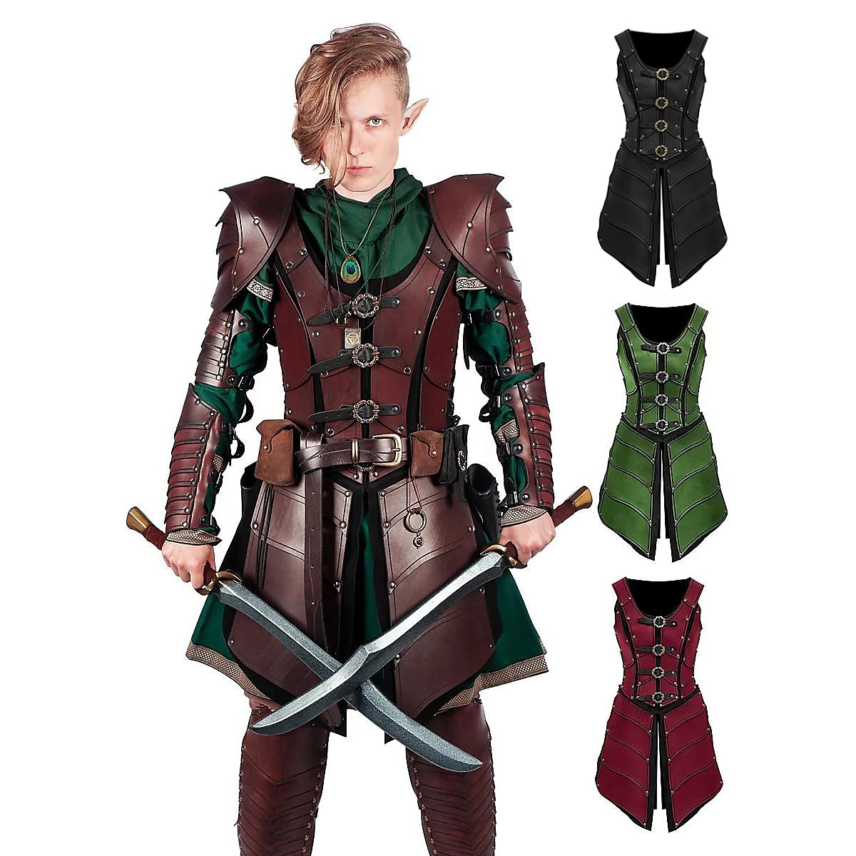 Viking Retro Vintage Punk & Gothic Medieval Renaissance Dress Armor Women's Costume Vintage Cosplay Dress Halloween 2023 - US $66.99 –P1