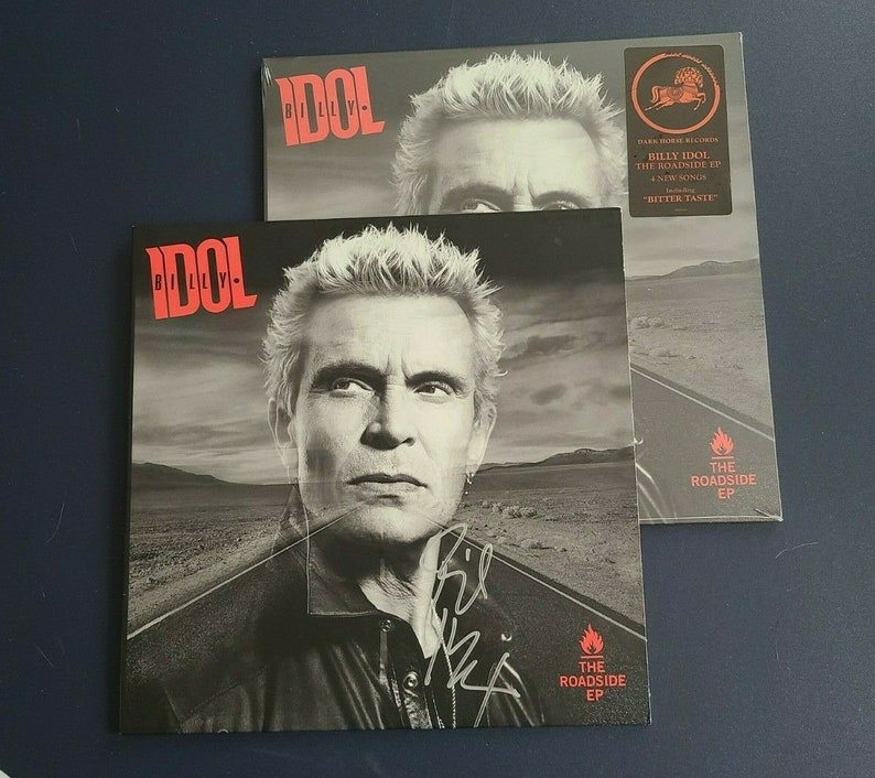 Billy idol signed autographed the roadside ep lp record album