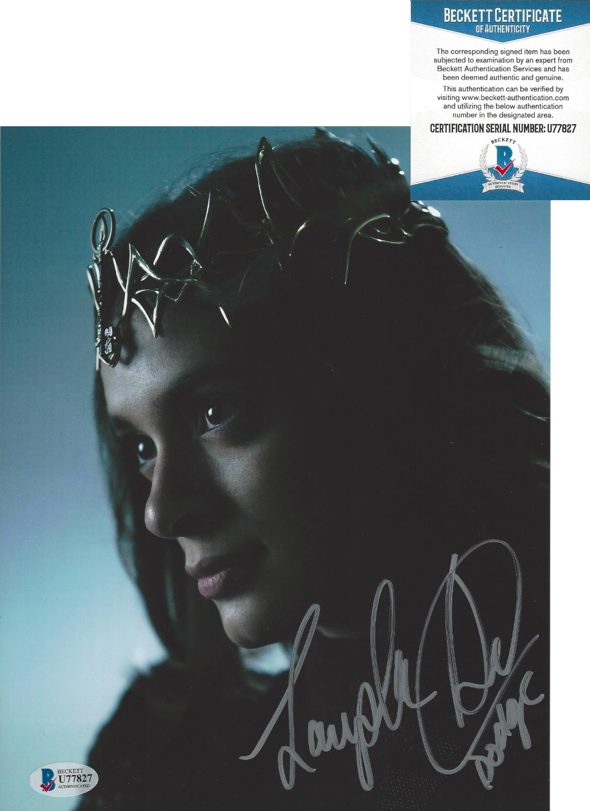 LAYSLA DE OLIVEIRA SIGNED LOCKE & KEY DODGE 8x10 Photo Poster painting ACTRESS BECKETT COA BAS