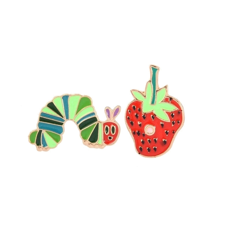 Cartoon Style Pin Fruit Alloy Stoving Varnish No Inlaid Unisex Brooches