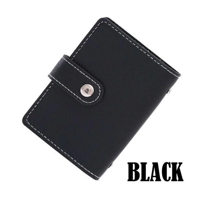 Women's 26 Cards Slim PU Leather ID Credit Card Holder Pocket Case Purse Wallet