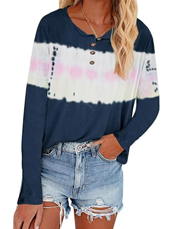 Women Half Sleeve V-neck Solid Color Dress