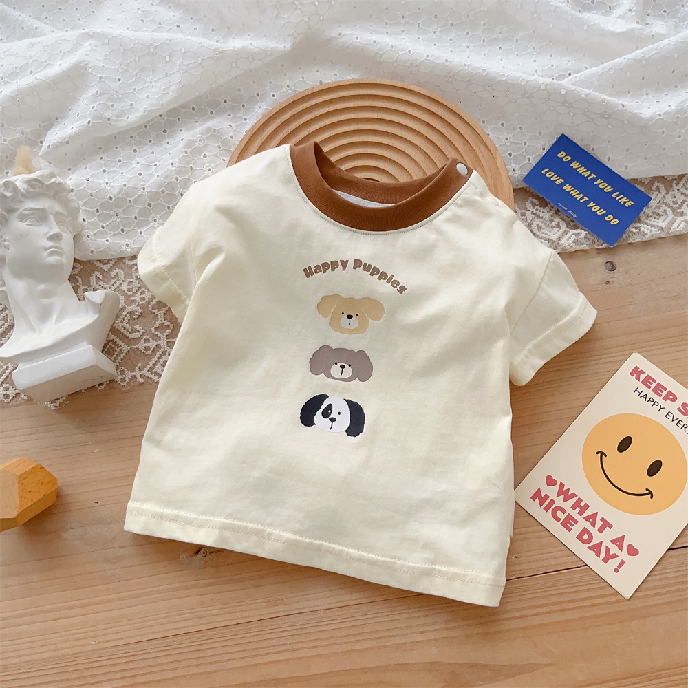 2pcs Baby Boy Cute Bear Print T-shirt with Pant Set