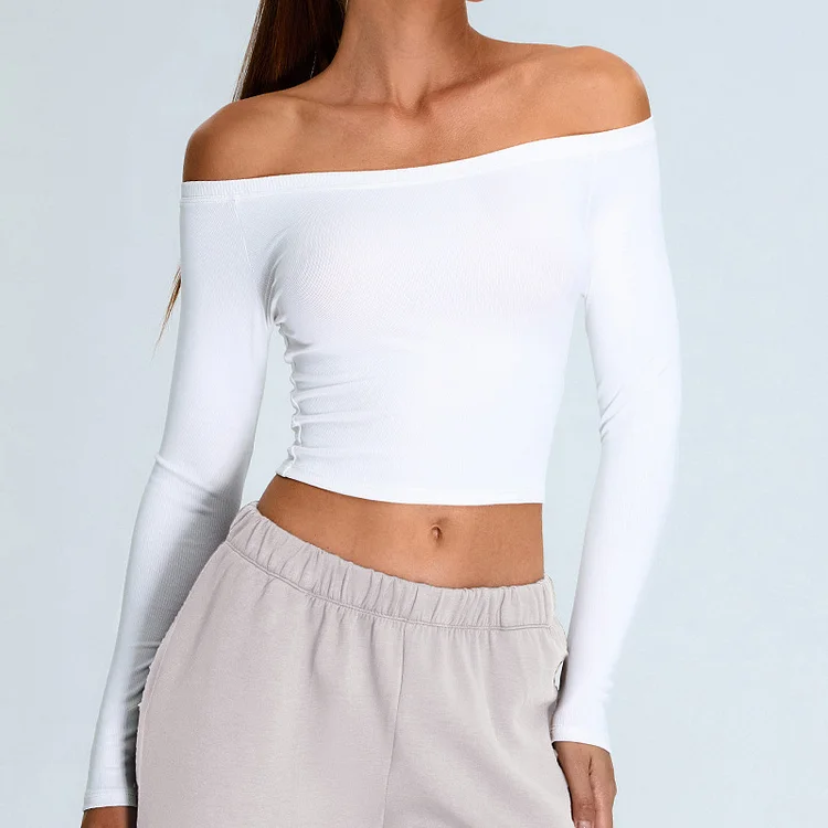PASUXI Women's High-End Slim Fit Ribbed Yoga Suit - One Shoulder Sports Top for Wholesale huanwei