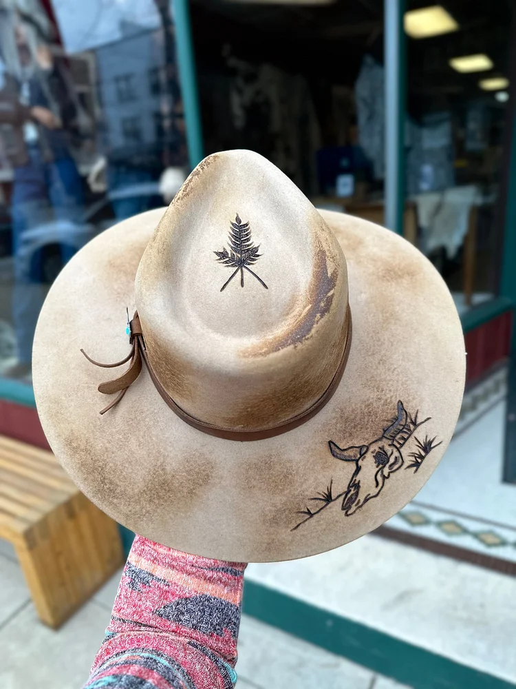 Western Cow Head Print Cowboy Hat