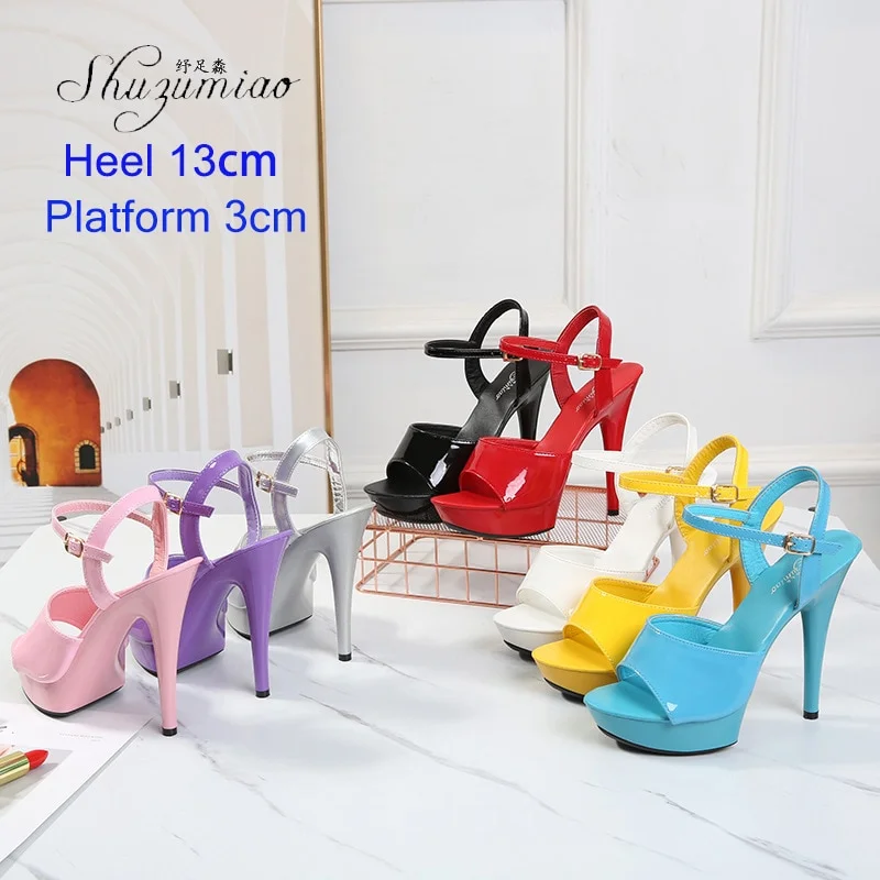 Qengg 2021 Model Shoes Women Sexy Catwalk Shoes Sandals 9 13 15 17 20 CM High Heels Platform Sandals Girls Shoe Party Club Drop Sales