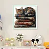 (US Only)Cat Printed Cross Stitch Kit 40x40cm DIY 11CT Embroidery Craft Set Home Art