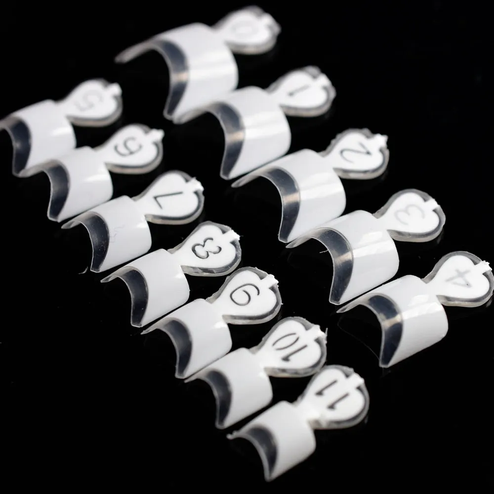 24pcs/kit 12 size White French Nail Tips Beautiful Easy Ladies Clear French Nails DIY Tip Manicure Accessories-Nail Inspo