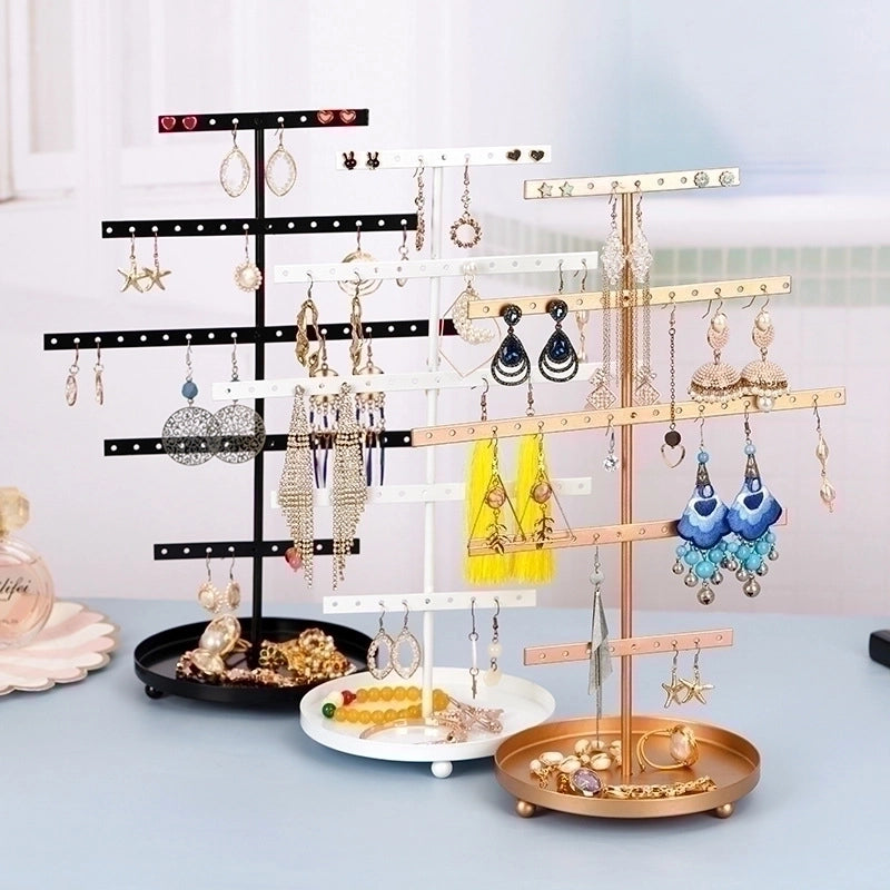 Minimalist Solid Color Metal Jewelry Rack
