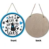 Cat - Round Wooden Signs(12*12Inch)