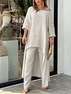 Solid Color Two-Piece Set