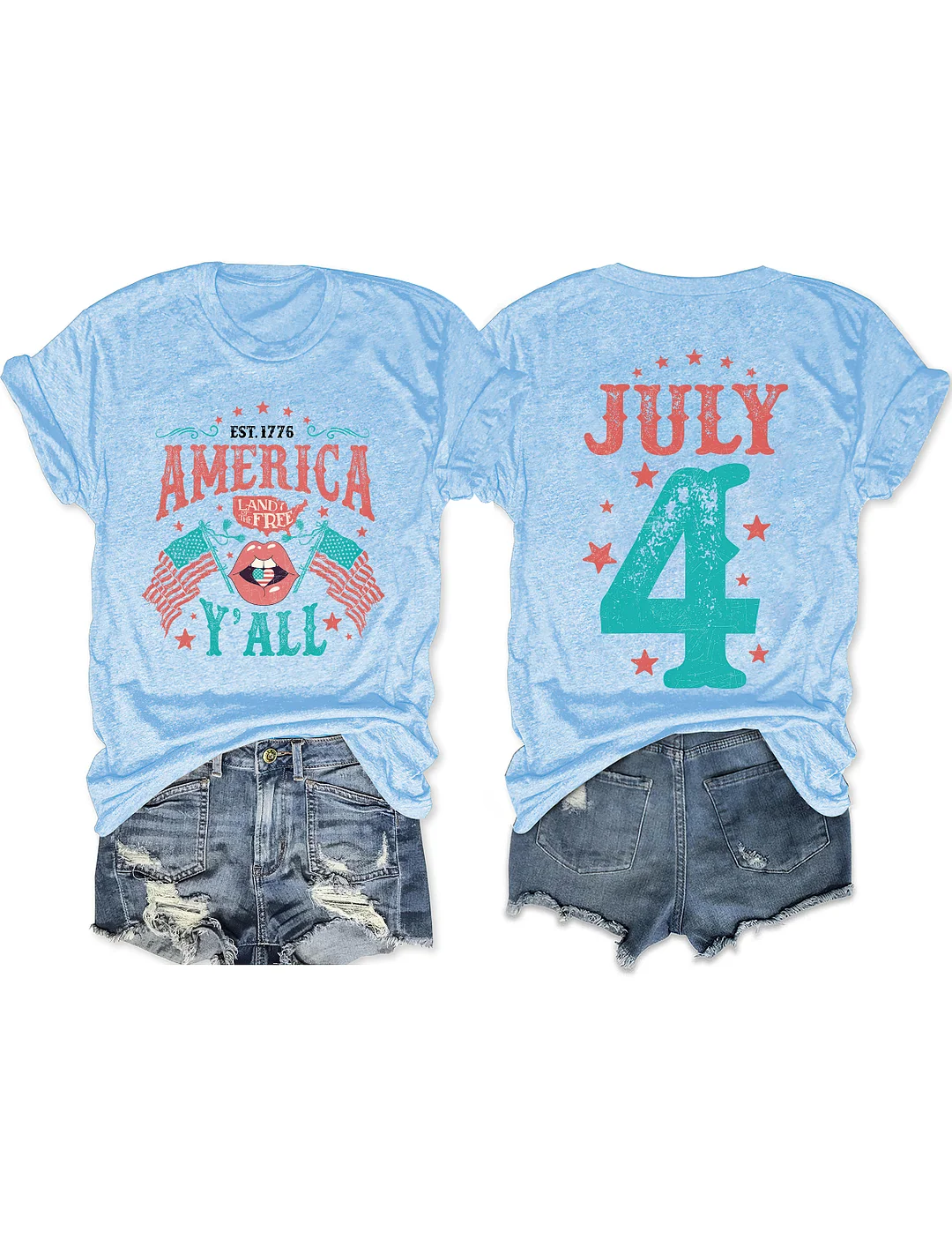 Land of the Free 4th of July T-shirt