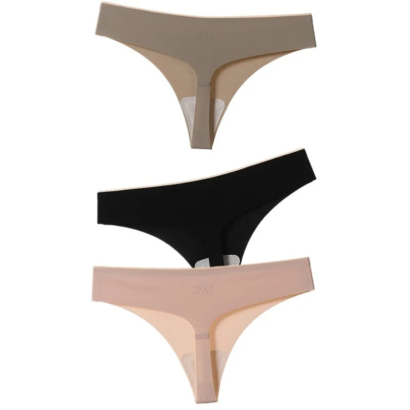 3pcs/Set Women Panties Underwear Ultra-thin Seamless Briefs Comfort low-Rise G String Thongs Sexy Lingerie New Hot Bikini T Back