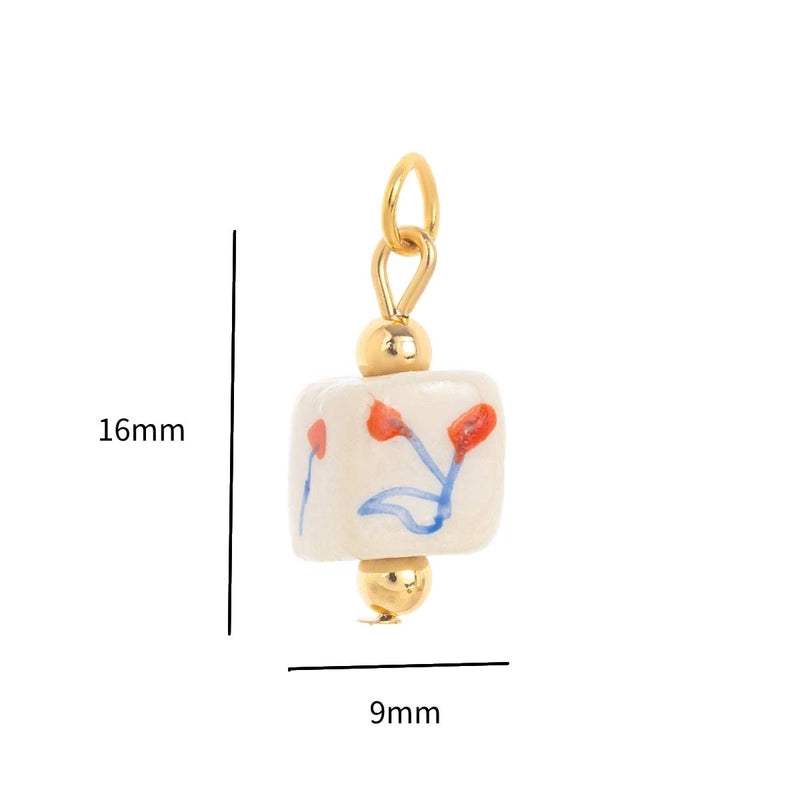 1 Piece 14*18MM 304 Stainless Steel Zircon Geometric Polished Pendant Jewelry Accessories