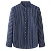  Gioiacombo&trade; Camicia a maniche lunghe a righe casual da uomo