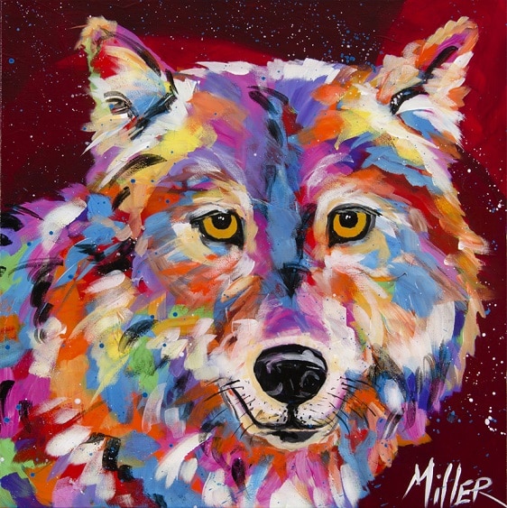 

Colorful Golden Eyes Wolf – Paint By Numbers - 40*50CM, 501 Original