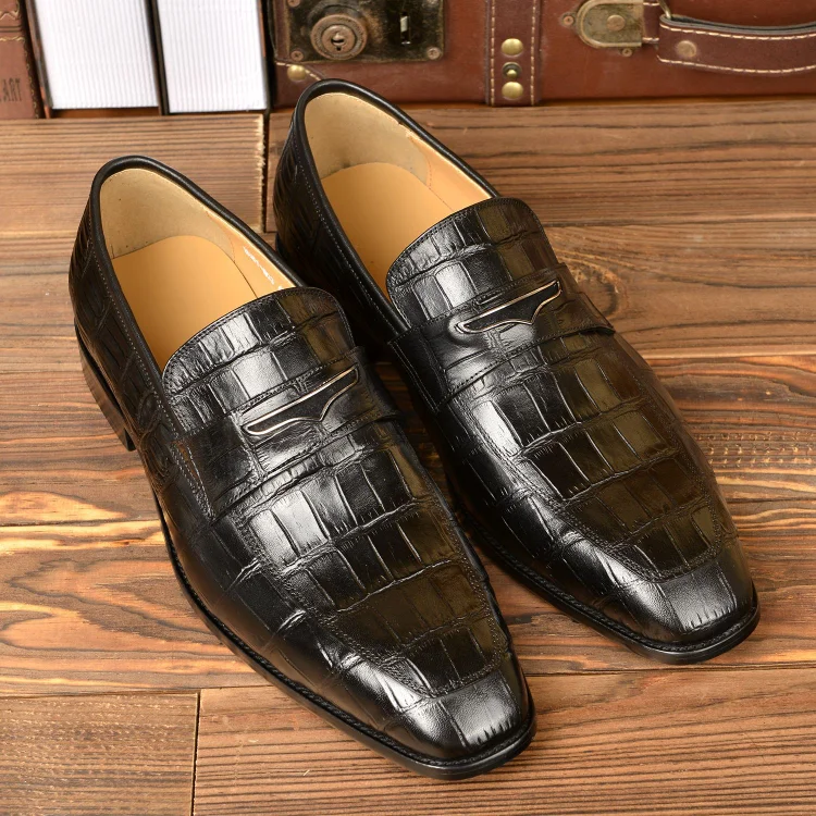 Men's Genuine Leather Exotic Business Dress Loafers