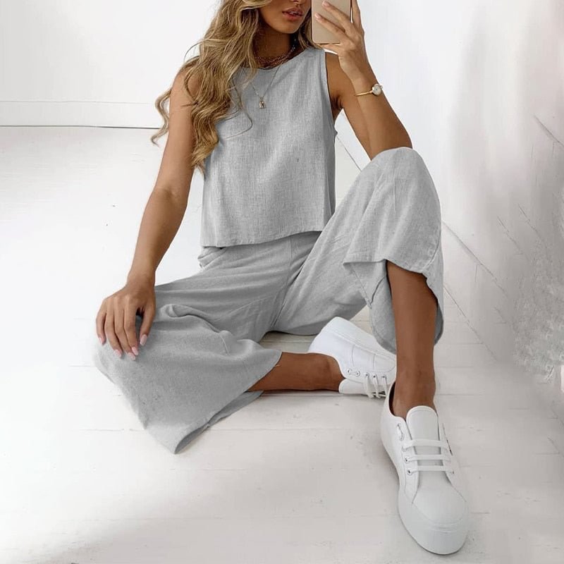 2 Piece Outfits for Women Solid Outfit Casual Trousers Suit Ropa De Mujer 2021 Streetwear Conjunto Femenino Summer Joggers Set