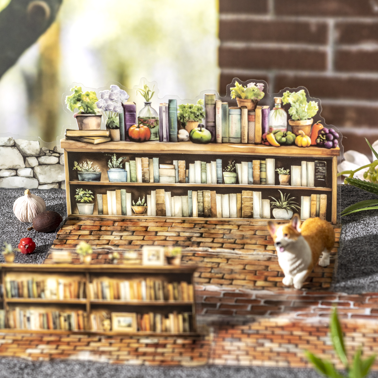 PET 스티커 - 라이프 코리도 시리즈 빈티지 버블 빌딩 풍경 스트립