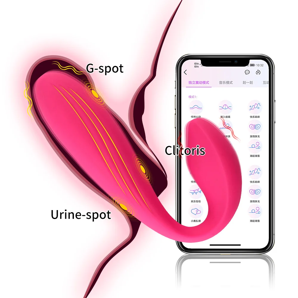 App Remote Control Double Shock U-shaped Wearable Panty Vibrator Rosetoy Official