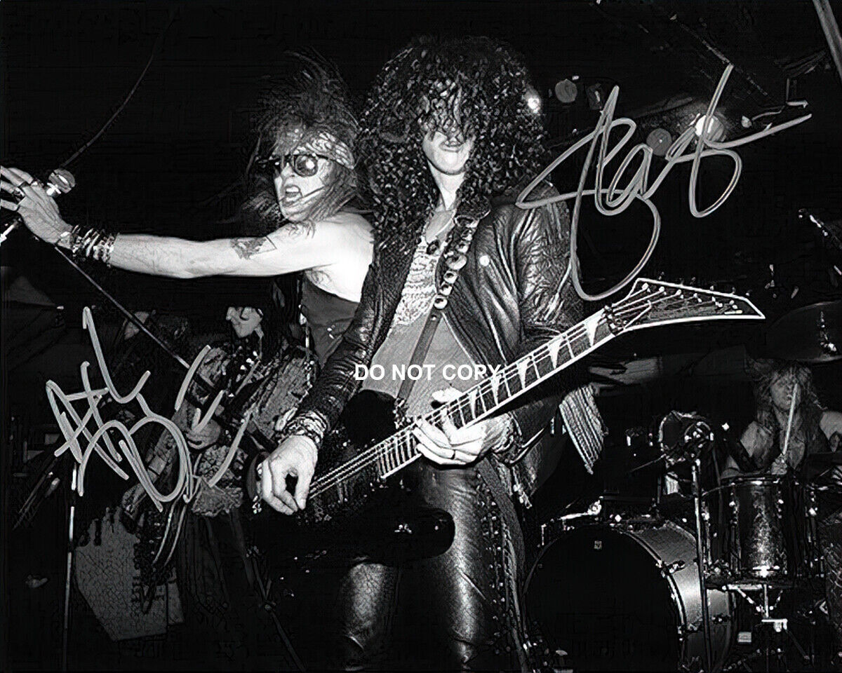 Axl Rose, Slash - Autographed Signed 8 x10 Photo Poster painting (Guns N' Roses) Reprint