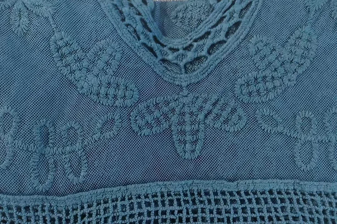 B2prity Women's Contrast Lace Bathing Suit Cover Up V-Neck Swimsuit Coverups Loose Swimwear Beach Dress Beachwear