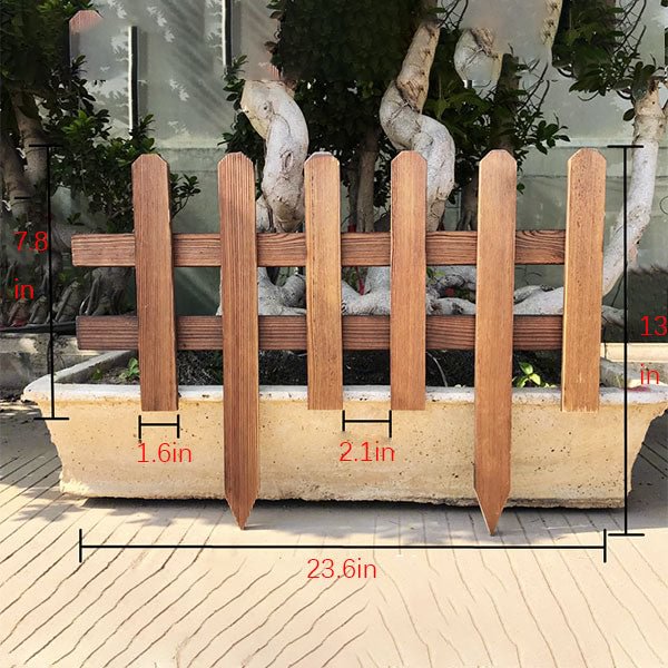 GLVEE Outdoor Wood Fenced Yard Decoration