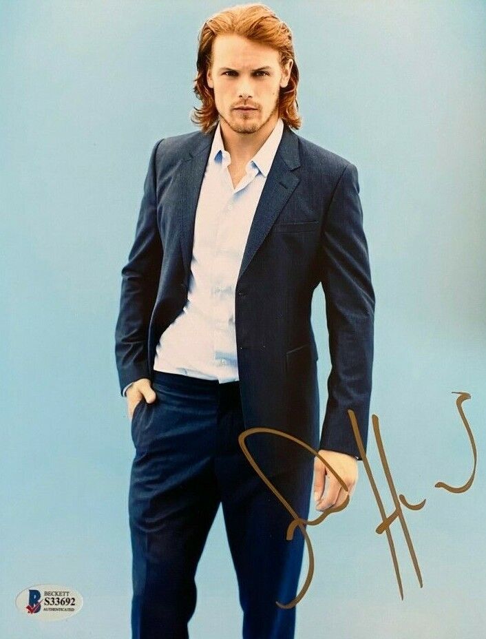 Sam Heughan signed 8x10 Photo Poster painting Outlander IN PERSON Beckett COA