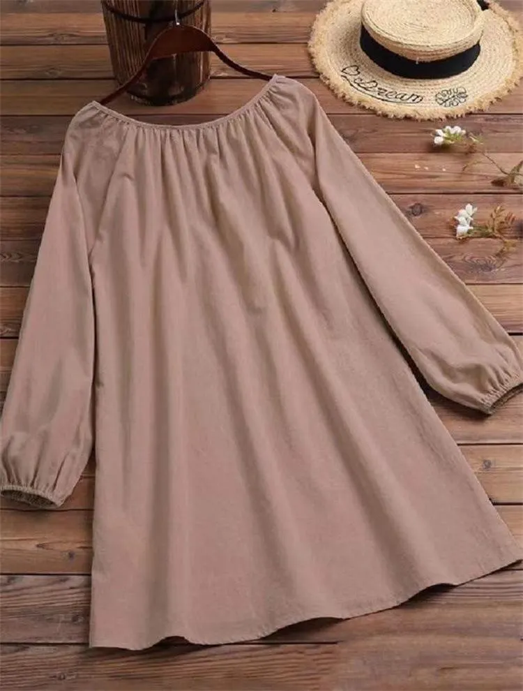 Cool Loose Long Sleeve Strappy Blouse