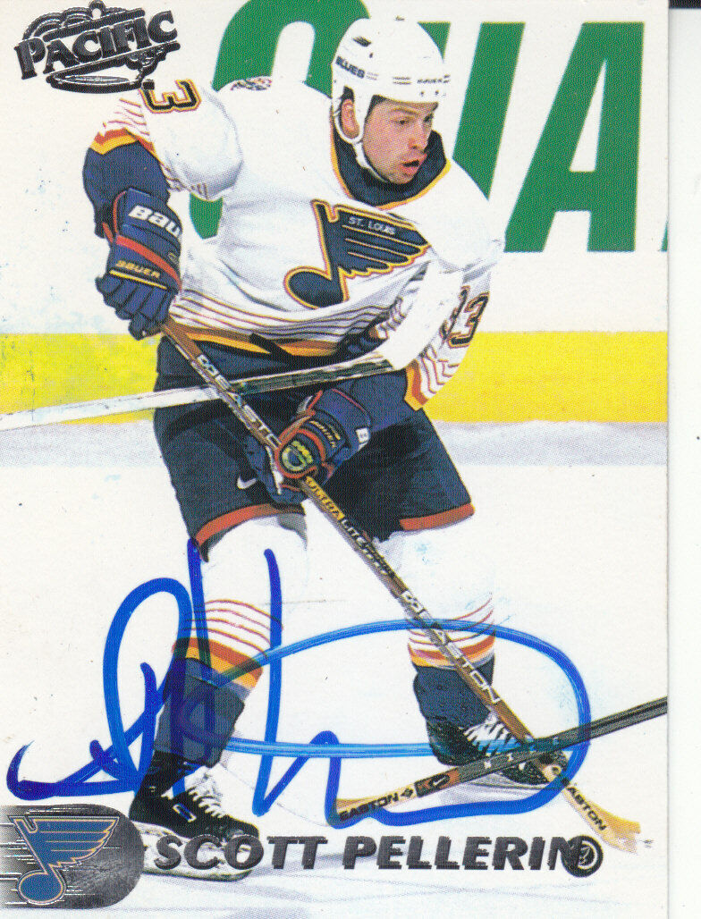 Scott Pellerin Autograph 98-99 Pacific Blues Card Stars