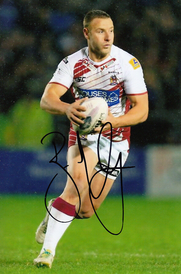 WIGAN WARRIORS HAND SIGNED BLAKE GREEN 6X4 Photo Poster painting 5.