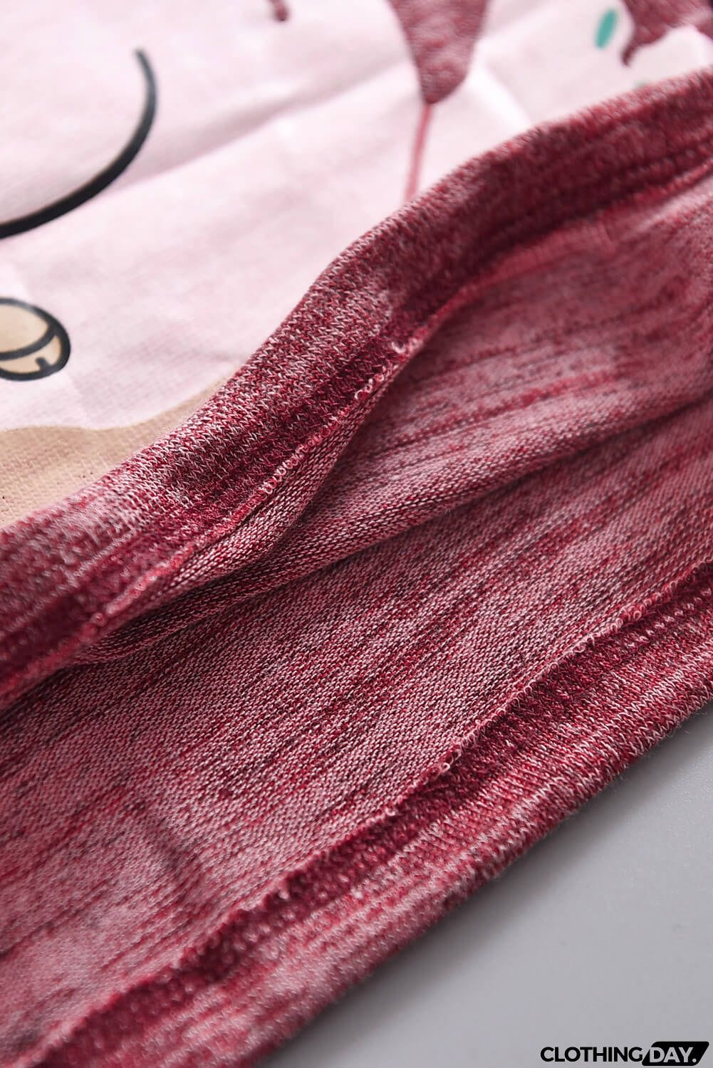 Christmas Reindeer Snow Print Zipped Pullover Top