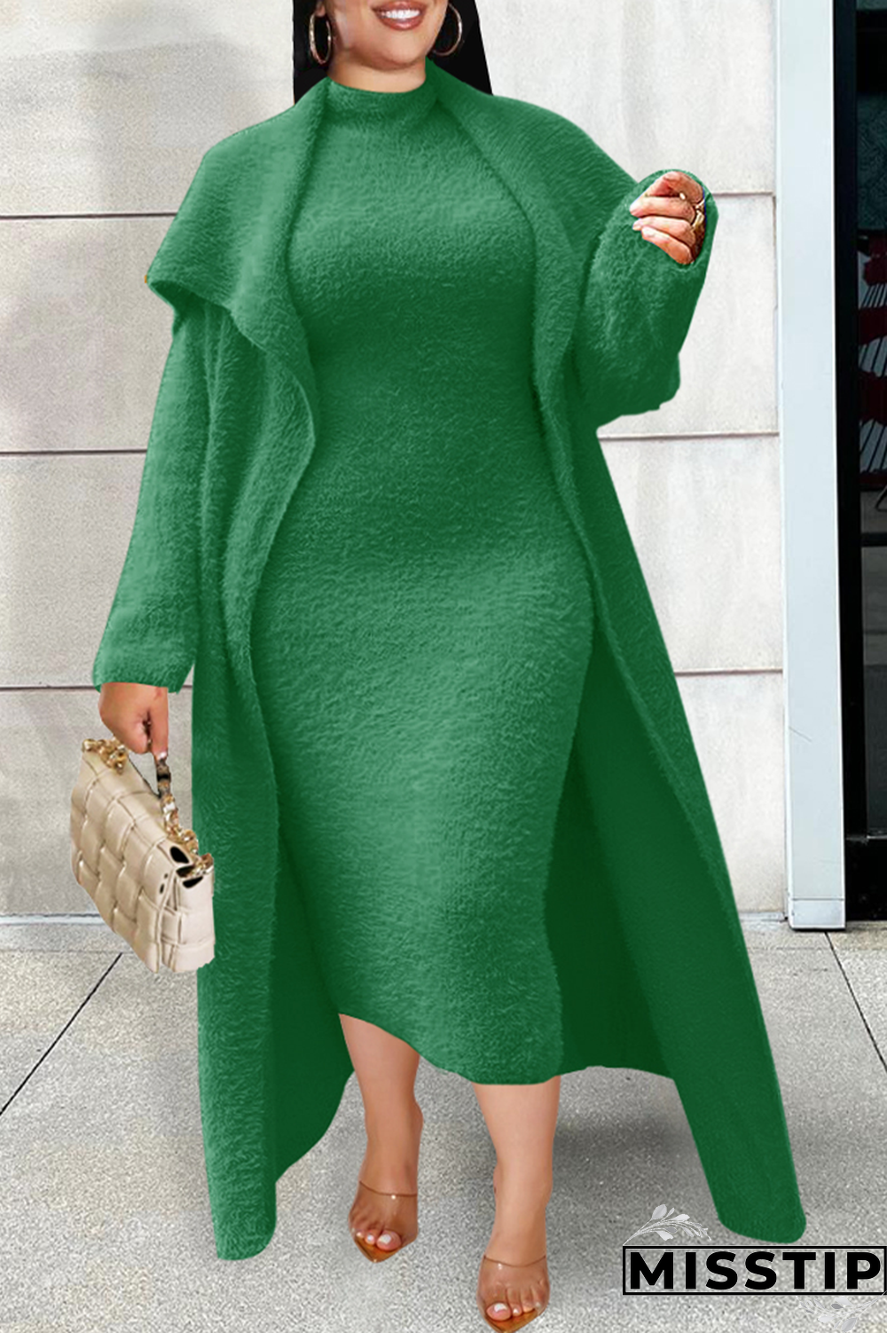 Dark Gray Casual Solid Patchwork Half A Turtleneck Long Sleeve Two Pieces