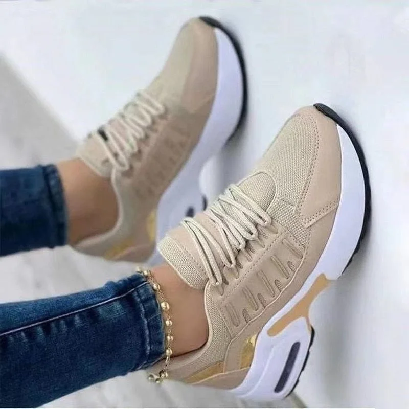 2023 Fashion New Women Sneakers Shoes Lace-up Comfortable Casual Shoes Breathable Women Vulcanize Sneaker Shoes Zapatillas Mujer