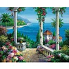 Sea View Cottage-Paint By Numbers Acrylic Painting 50*40cm