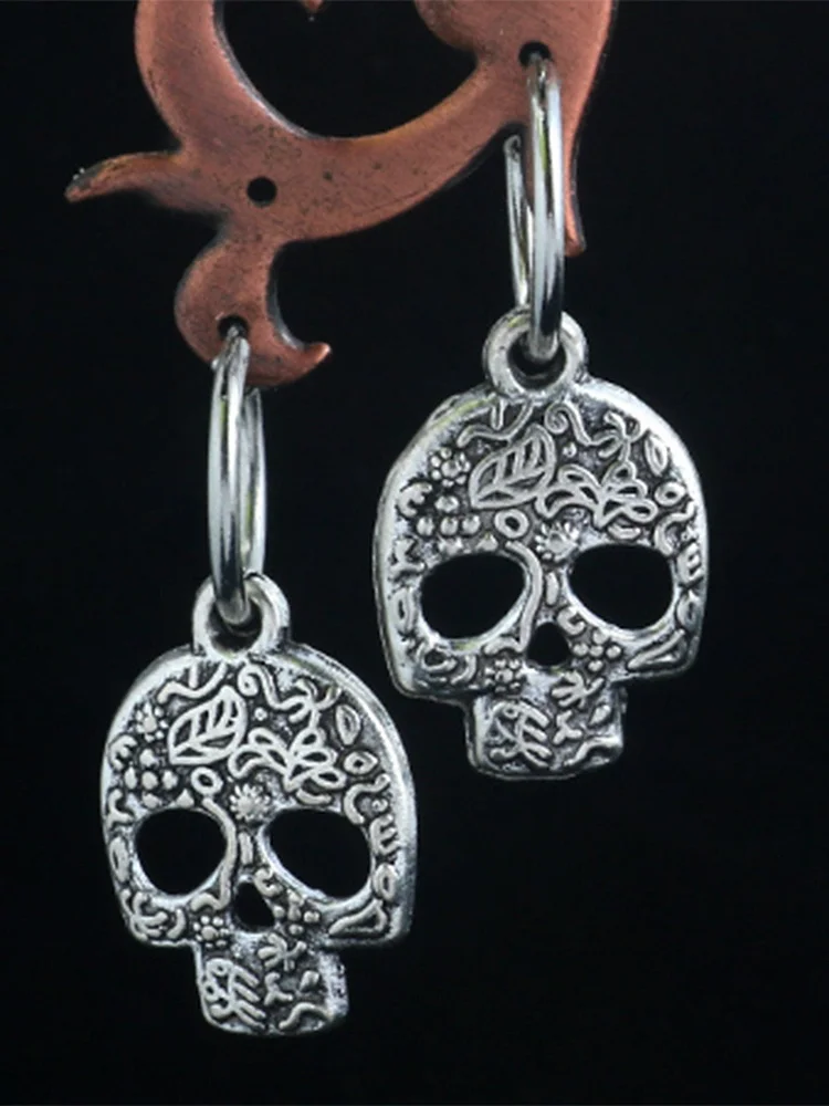 Punk skull earrings