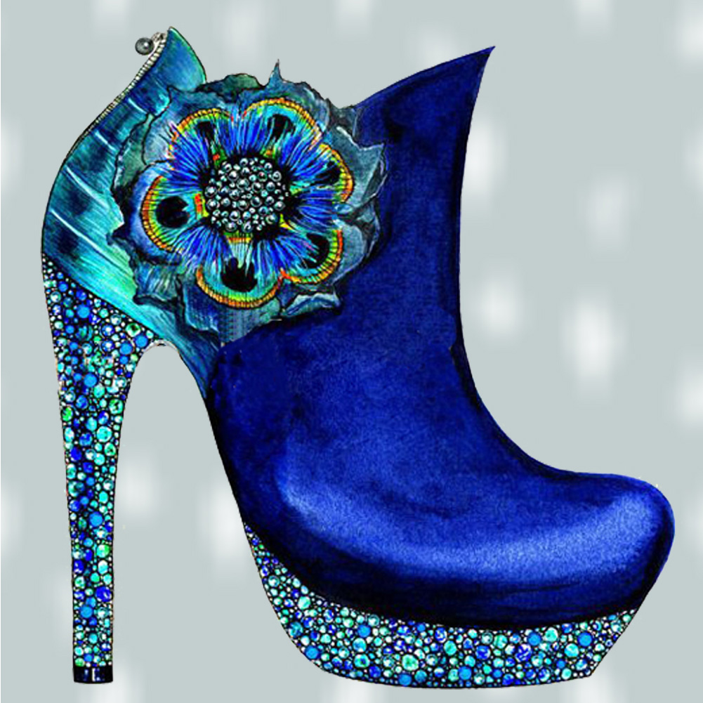 

Flower High Heels - Round Drill Diamond Painting - 30*30CM, 501 Original